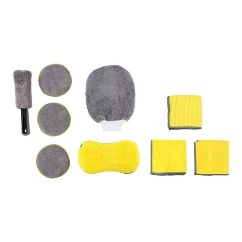 Kit de Limpeza e Detalhe Automóvel Dunlop — 9 Peças