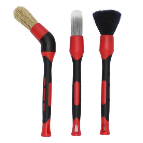 Kit de 3 Escovas de Detalhe Automóvel