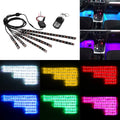 Kit de Luzes LED RGB para Carro e Moto com Controlo por Voz — 6 Peças